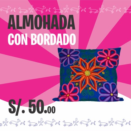Almohada con bordado