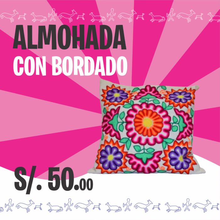 Almohada con bordado