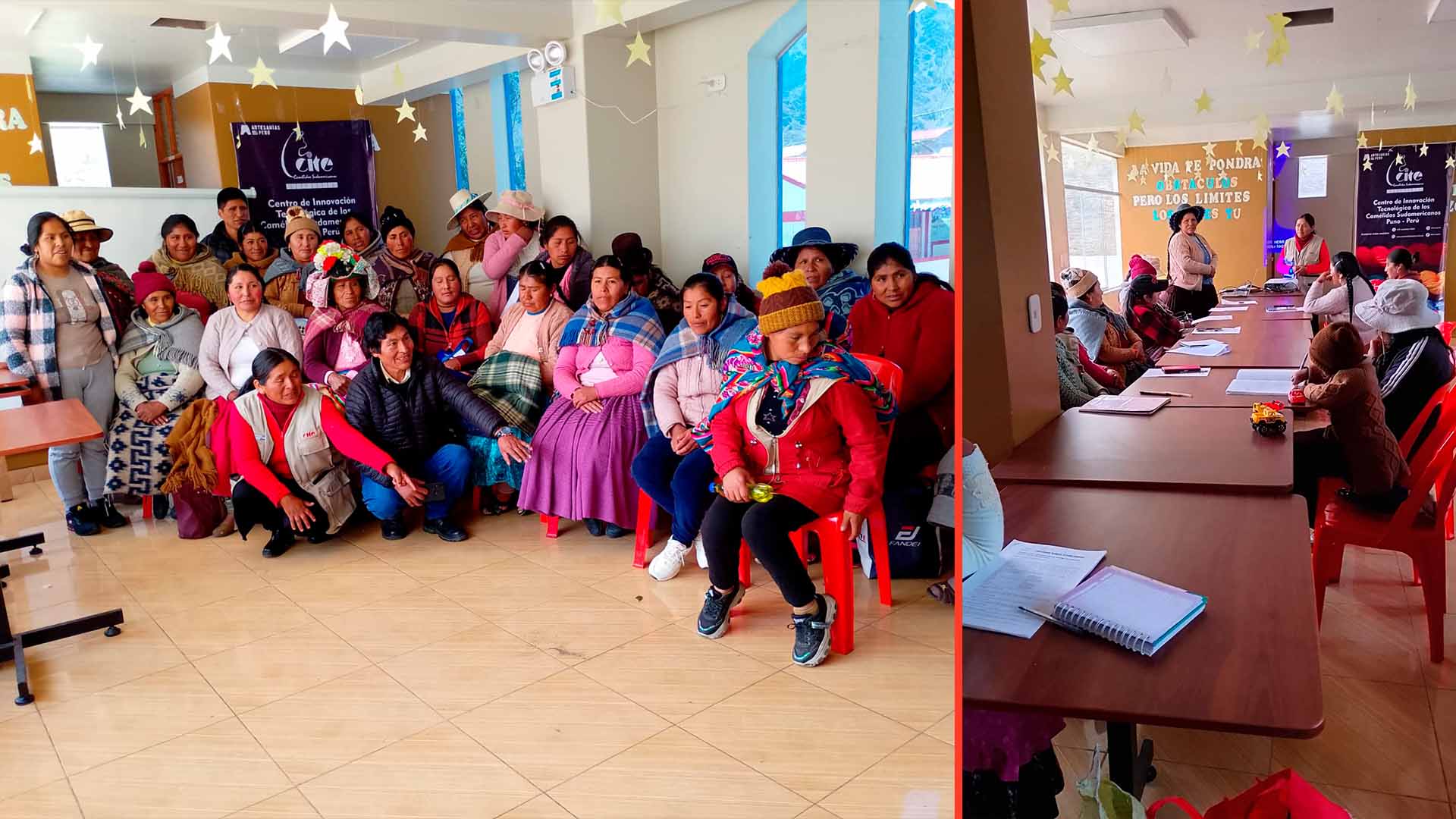 Taller de tejido en Usicayos